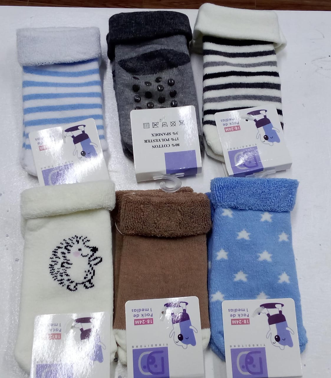 Anti skid Baby Socks from 6 months to 2 years available at Sure Deals Baby World
