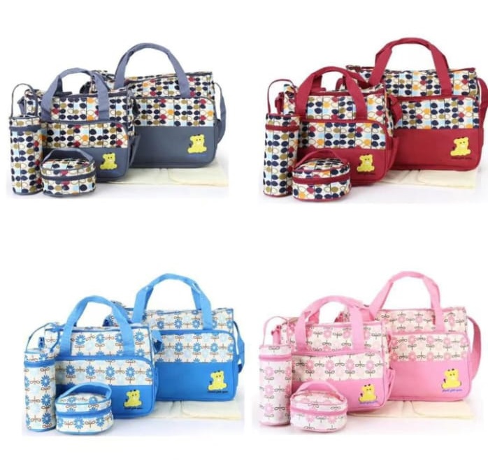 Floral 5 in 1 Diaper bags at Sure Deals Baby World Kenya