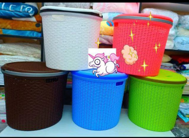 Laundry basket - round shaped at Sure Deals Baby World Kenya